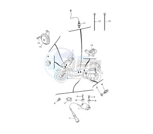 VP X-CITY 250 drawing ELECTRICAL DEVICES