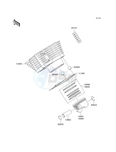 KVF 360 A [PRAIRIE 360 4X4] (A6F-A9F) A8F drawing CYLINDER_PISTON-- S- -