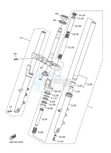 XJ6S ABS 600 DIVERSION (S-TYPE, ABS) (36D7) drawing FRONT FORK