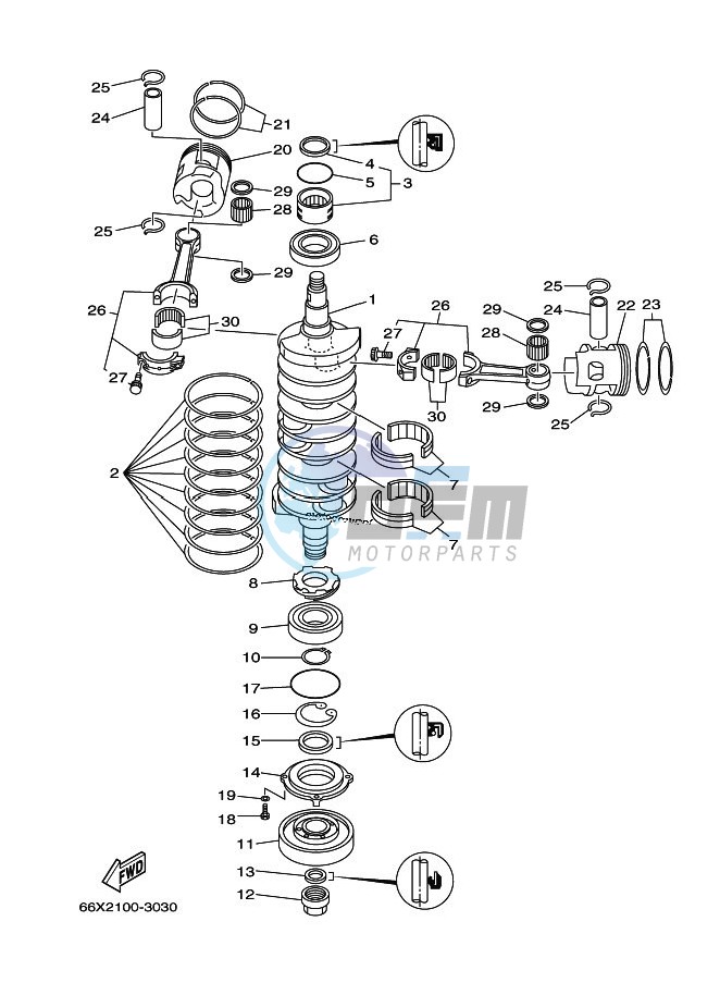 CRANKSHAFT--PISTON