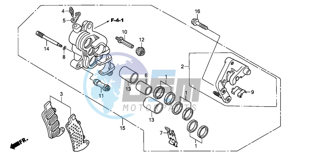 R. FRONT BRAKE CALIPER (ABS)