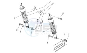 V7 II Stone ABS 750 drawing Rear shock absorber