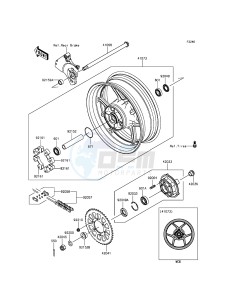 Z800 ZR800AEF FR GB XX (EU ME A(FRICA) drawing Rear Hub