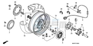 NT700VA UK - (E / MKH) drawing REAR WHEEL