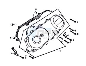 ORBIT 50 drawing CRANKCASE LEFT