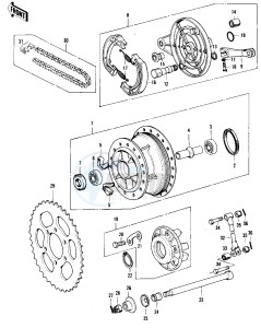 F11 (-A) 250 drawing REAR HUB_BRAKE_CHAIN -- F11- -