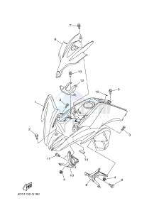 YFM250R RAPTOR 250 (33B7) drawing FRONT FENDER