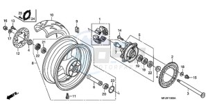 CBR600RRA Europe Direct - (ED / 2ED) drawing REAR WHEEL