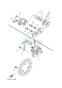 XT250 XT250G (1YBK) drawing REAR BRAKE CALIPER