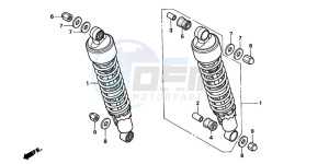 CM125C drawing REAR CUSHION