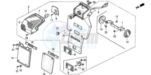 NX650 500 DOMINATOR drawing TAILLIGHT