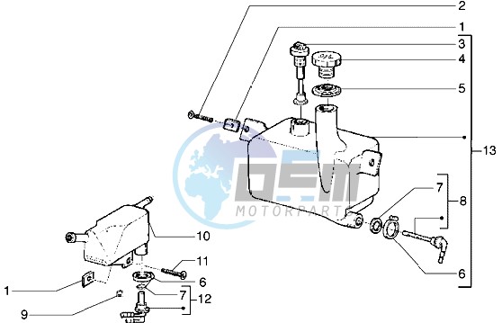 Oil mix tank-degaser