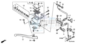 FES1259 France - (F / CMF) drawing FR. BRAKE MASTER CYLINDER (FES125)(FES150)