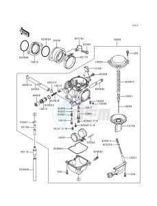 KLF 300 C [BAYOU 300 4X4] (C1-C4) [BAYOU 300 4X4] drawing CARBURETOR