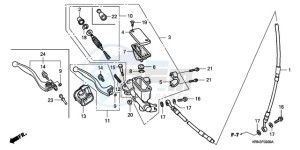 CRF250R9 Australia - (U) drawing FR. BRAKE MASTER CYLINDER