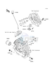 KAF 400 B [MULE 600] (B1) B1 drawing OIL PUMP_OIL FILTER