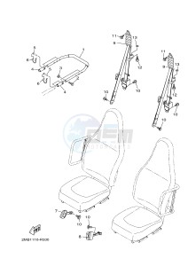 YXE700E YXE70WPHG WOLVERINE R-SPEC EPS HUNTER (2MB7) drawing SEAT 2