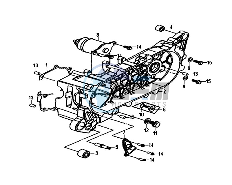 L. CRANK CASE / ALLO 50 (25 KM/H) (AJ05WA-NL) (L8-M0)