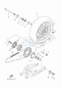 TRACER 7 MTT690 (B4T2) drawing REAR WHEEL