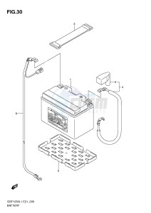 GSF1250 (E21) Bandit drawing BATTERY (GSF1250L1 E24)