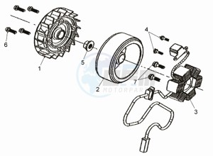 CELLO 50 45KMH drawing MAGNETO / FLYWHEEL