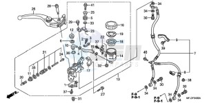 CBR600RRA Europe Direct - (ED) drawing FR. BRAKE MASTER CYLINDER (CBR600RR)