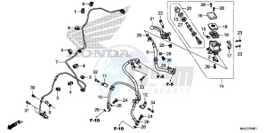 CB650FAE CB650FA 2ED drawing FR. BRAKE MASTER CYLINDER (CB650FA)