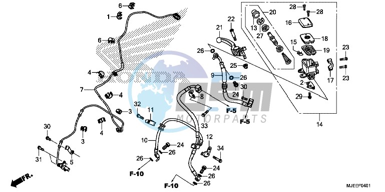 FR. BRAKE MASTER CYLINDER (CB650FA)