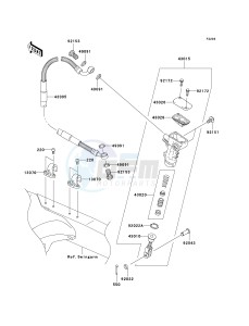 KLX 450 A [KLX450R] (A8F-A9F) A9F drawing REAR MASTER CYLINDER