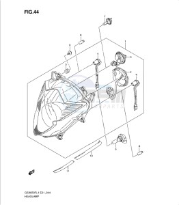 GSXF650 drawing HEADLAMP (GSX650FL1 E21)