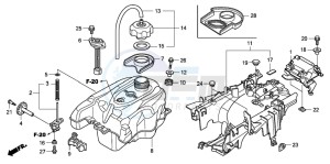 TRX420TM FOURTRAX drawing FUEL TANK