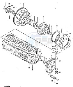 GSX750 (T-X) drawing CLUTCH