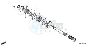 CRF50F9 Europe Direct - (ED) drawing KICK STARTER SPINDLE