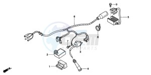 XR250R drawing WIRE HARNESS/ IGNITION COIL(CM)