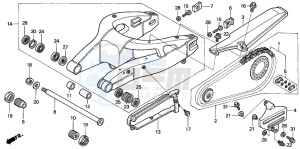 VTR1000SP VTR1000SP-2 drawing SWINGARM (VTR1000SP2/3/4/ 5/6)