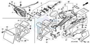 CBR1000RA9 UK - (E / ABS MME) drawing TAILLIGHT (CBR1000RR8,9/R A9)