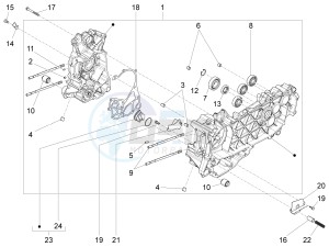 SPRINT 125CC 4T 3V IGET E4 ABS (APAC) drawing Crankcase