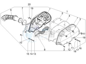 GTV 125 4T Navy (Euro 3) drawing Air filter