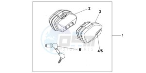 CBF600NA9 Europe Direct - (ED / ABS 25K) drawing 33L PANNIER PEARL AMBER YELLOW