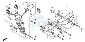 CBR600F3 drawing REAR CUSHION