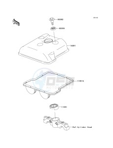 KX 450 D (KX450F) (F8F) D8F drawing CYLINDER HEAD COVER