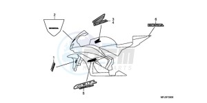 CBR600RAA UK - (E / ABS) drawing MARK/STRIPE (9)