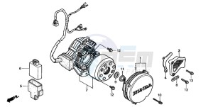 CR250R drawing LEFT CRANKCASE COVER