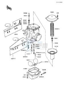 KZ 750 E (E2-E3) drawing CARBURETOR PARTS -- 81 -82 KZ750-E2_E3- -