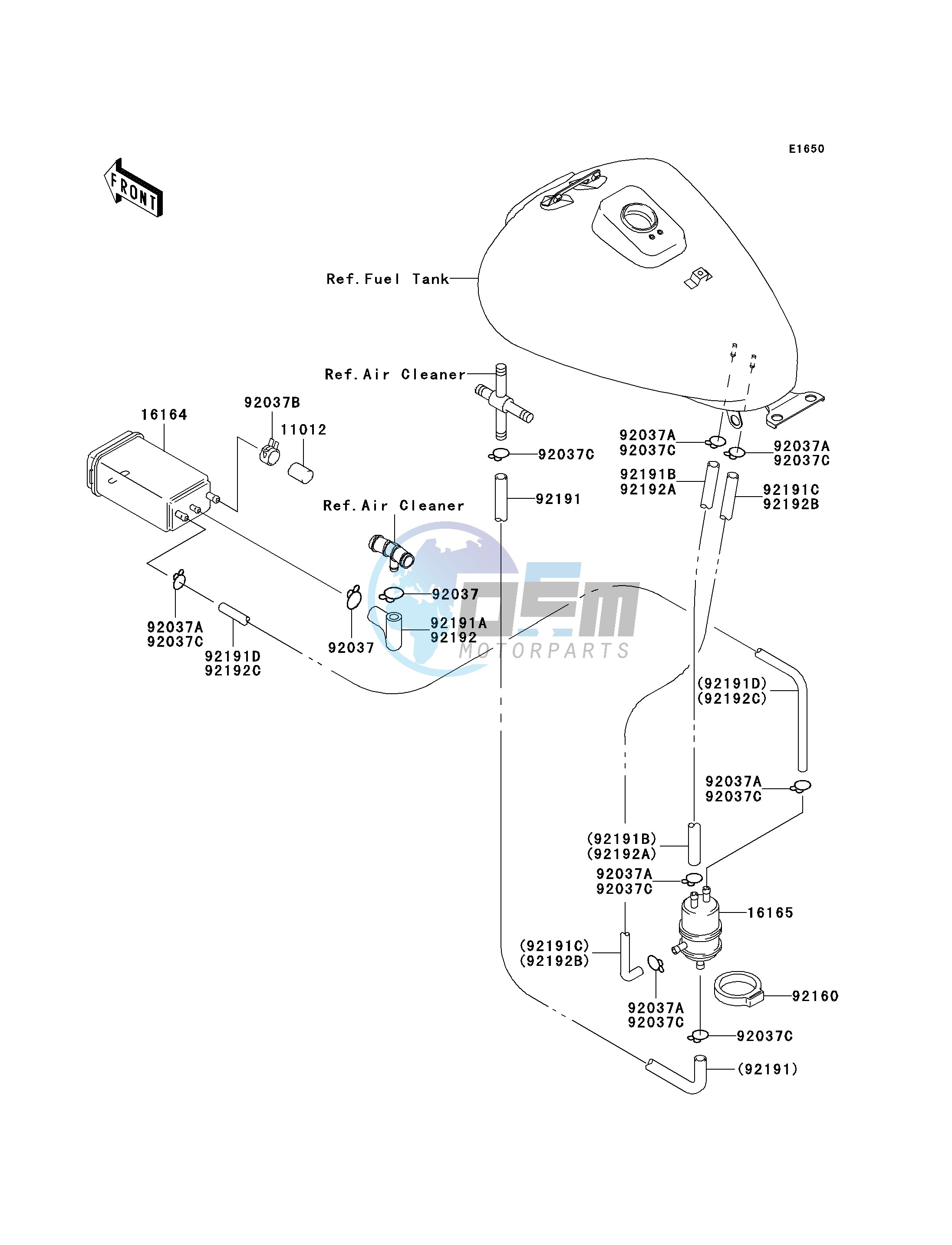 FUEL EVAPORATIVE SYSTEM-- CA- -