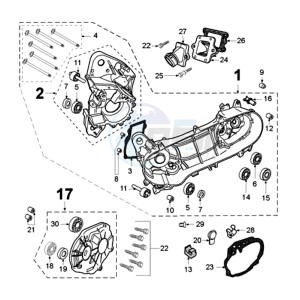 LUDIX 14 EP 2T EU drawing CRANKCASE