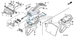 CB1000RA9 UK - (E / ABS MPH) drawing TAILLIGHT