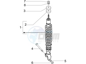 Liberty 50 4t ptt - (D) Germany drawing Rear suspension - Shock absorbers