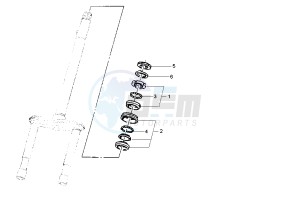 LIBERTY 4T 50 drawing Steering bearing ball tracks