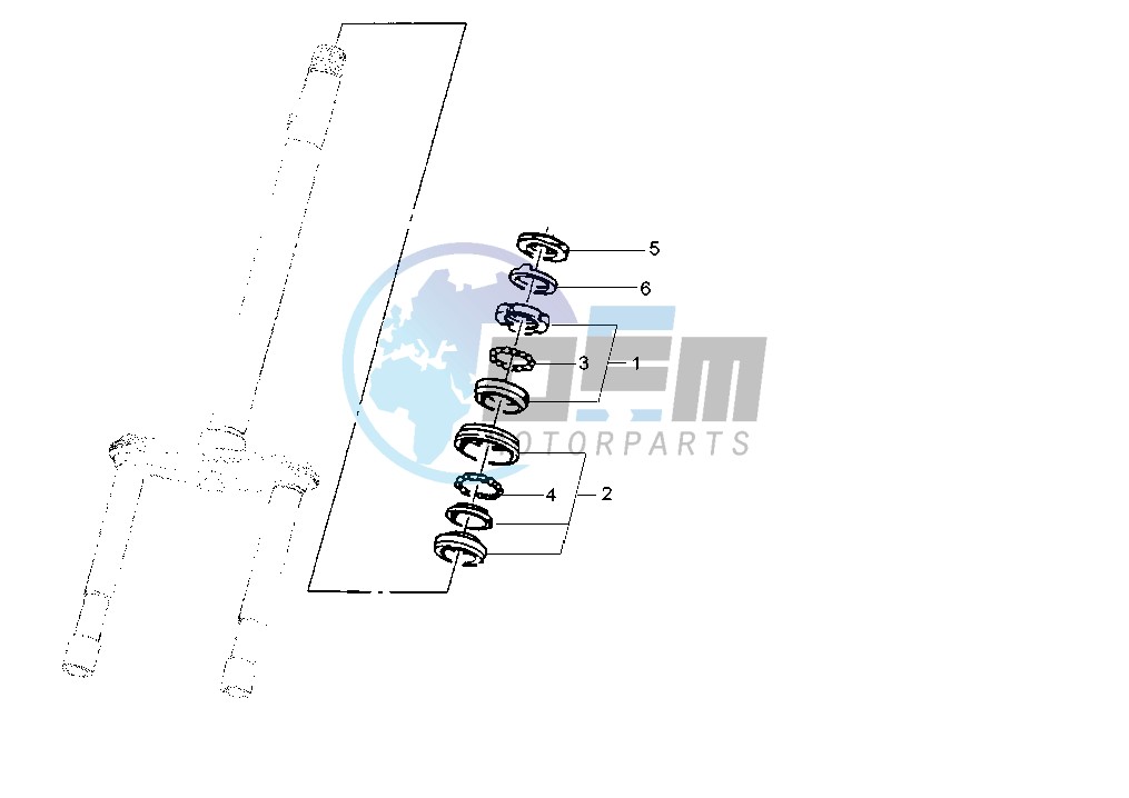 Steering bearing ball tracks